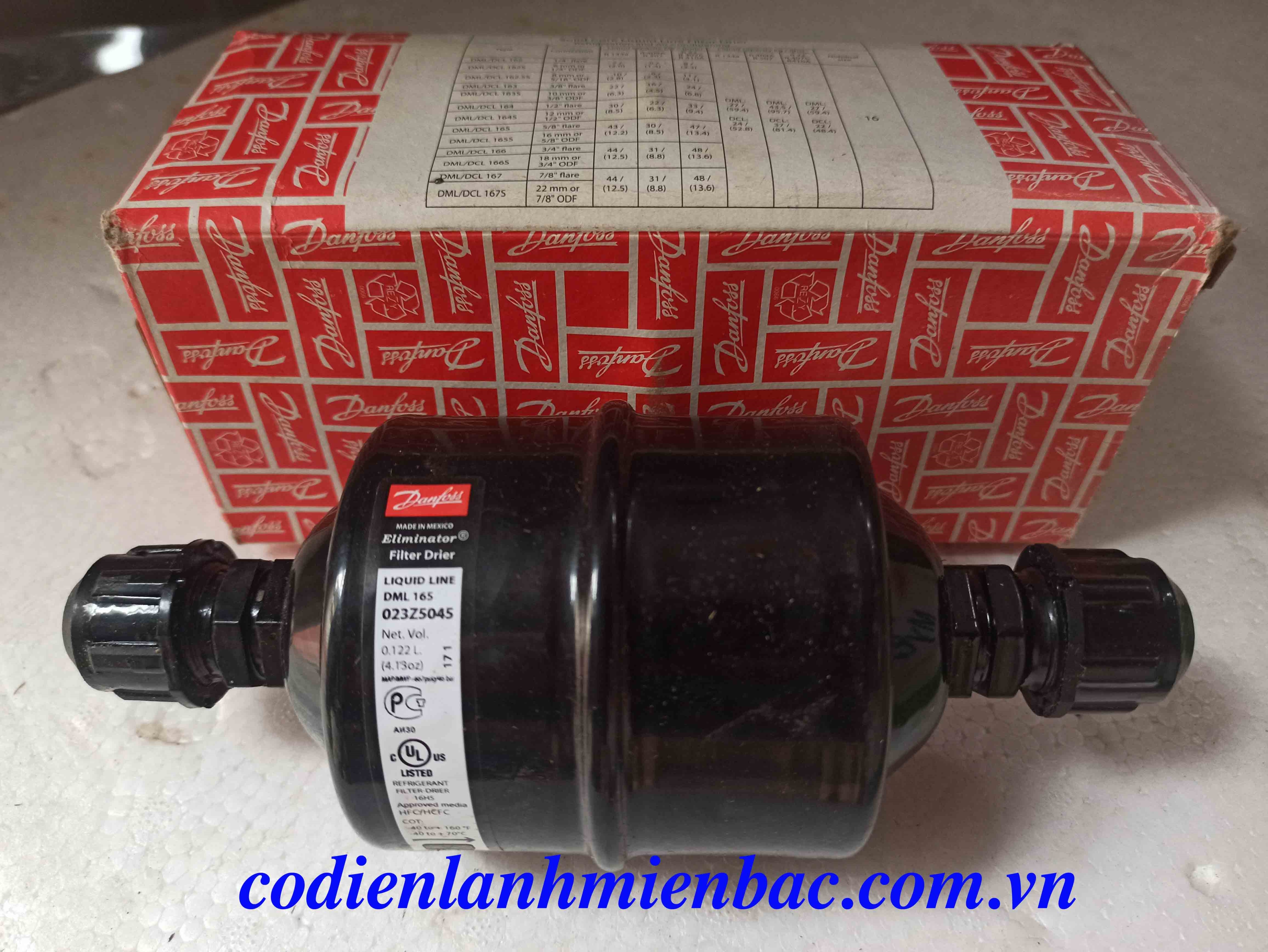 Phin lọc Danfoss DML 165 